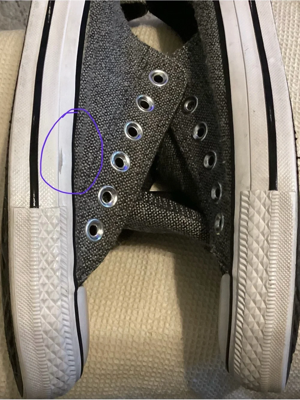 SZ 7  Converse Black and white Houndstooth NO STRINGS 2 Tongues